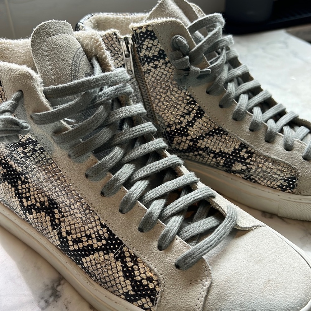P448 tall python zip sneaker